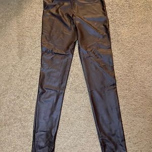 Brown Fake leather pants